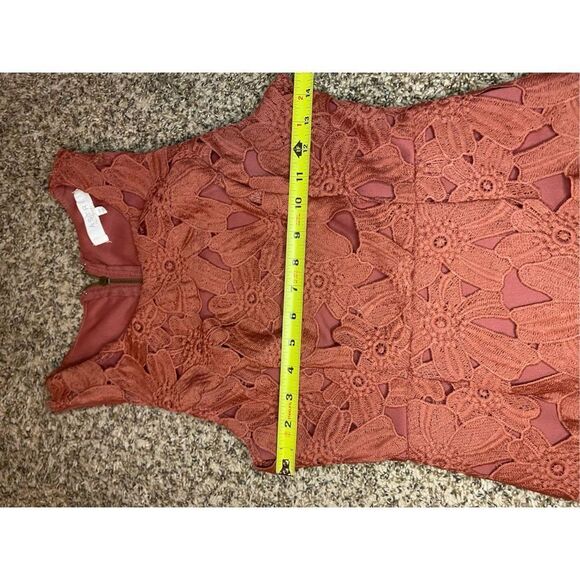 ASTR The Label Womens Mini Dress Bodycon Lace Sleeveless Brown Size Extra Small - Picture 7 of 9